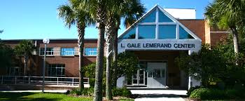 Front of the L. Gale Lemerand Athletic Center.